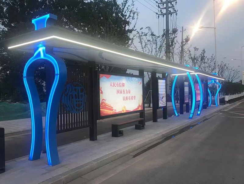 公交候車亭安裝效果案例